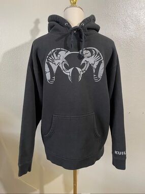 KUIU Fleece Hoodie Black Logo Graphic Pullover Hunting Outdoor Gear M Activewear